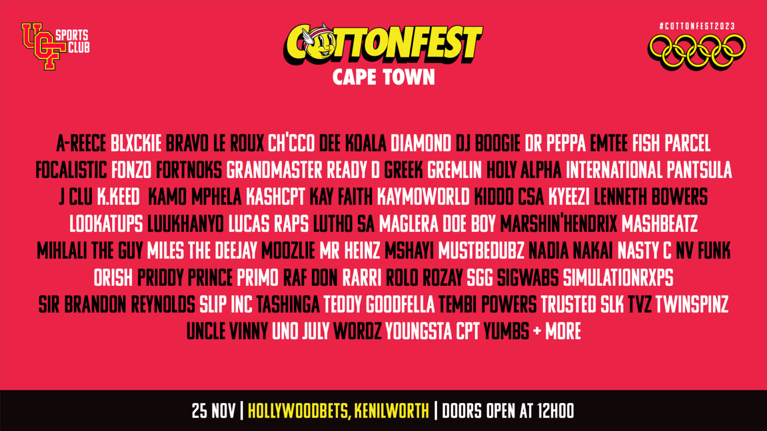 COTTON FEST LINEUP CONFIRMED FOR THE SECOND CAPE TOWN EDITION Hypress